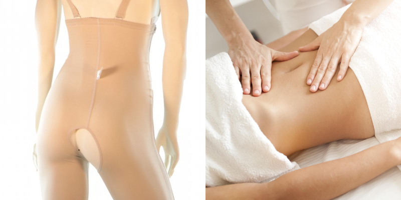 Lipo Massage und Kompressionswäsche.