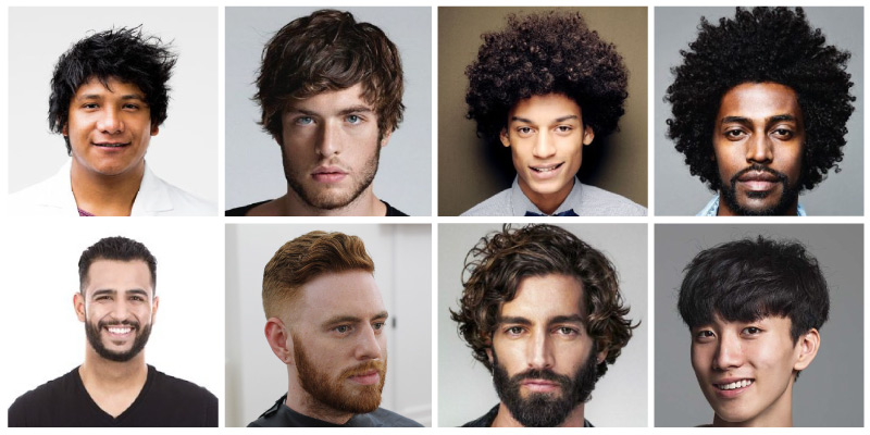 Different ethnics hairlines
