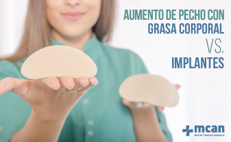 Aumento de pecho con grasa corporal vs. implantes