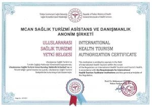 International Health Tourism Authorization Certificate