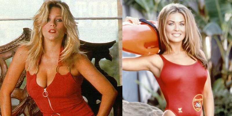 carmen electra tits and Pamela Anderson boobs in the red dress 