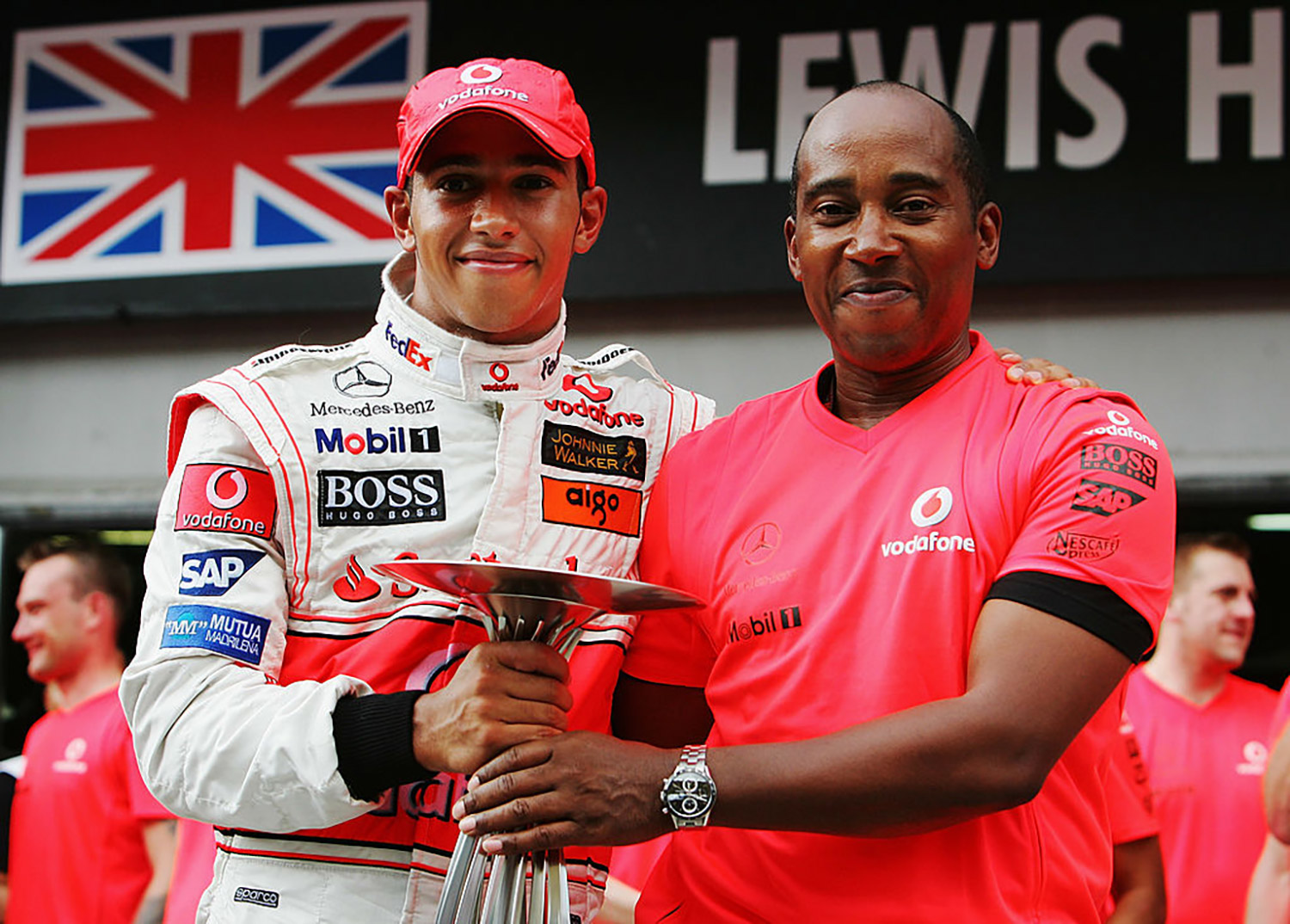 Lewis Hamilton and his father