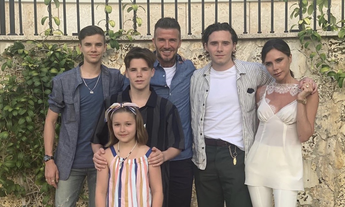 All The Secrets About David Beckham Hair Transplant 10 beckhams family David Beckham After Hair Transplant with his Family