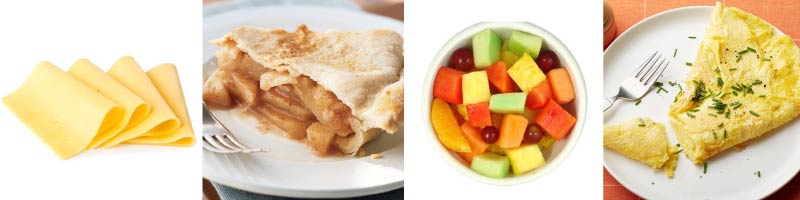 Soft Food Diet in the Fourth Week: cheese, pies, fruits, omelettes