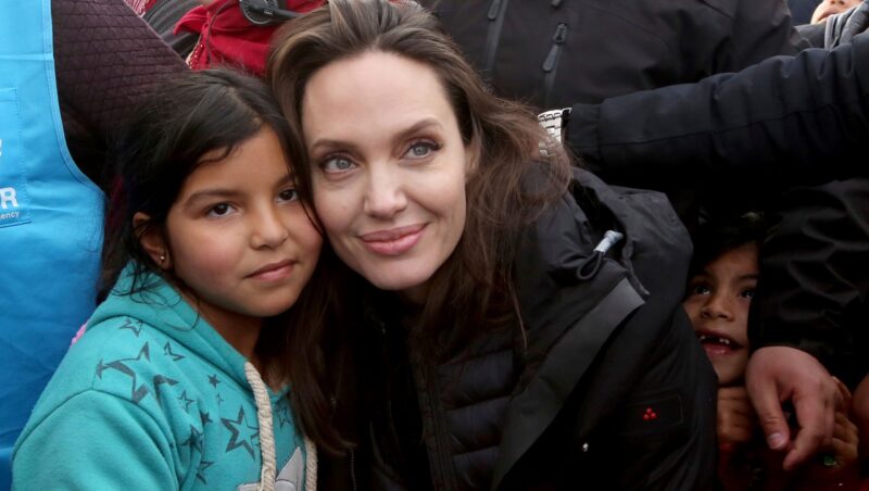 Angelina Jolie Plastic Surgery: Slight Touches for Superstardom 13 Angelina jolie with Jordan Syrian Refugees Jolie scaled e1644407180177 Angelina Jolie Lips