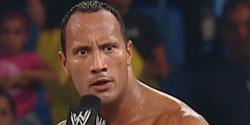 The Rock with Hair Late WWE Period