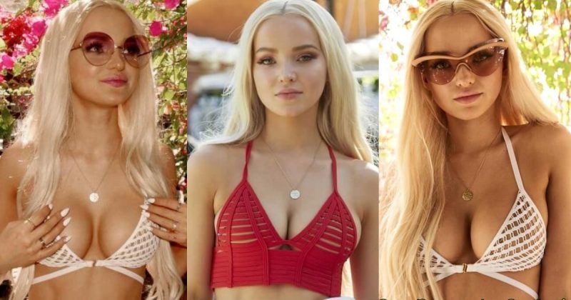 Dove Cameron Tits Implants 3 Dave Cameron Before and After Pictures of Dove in a bikini with visible breasts