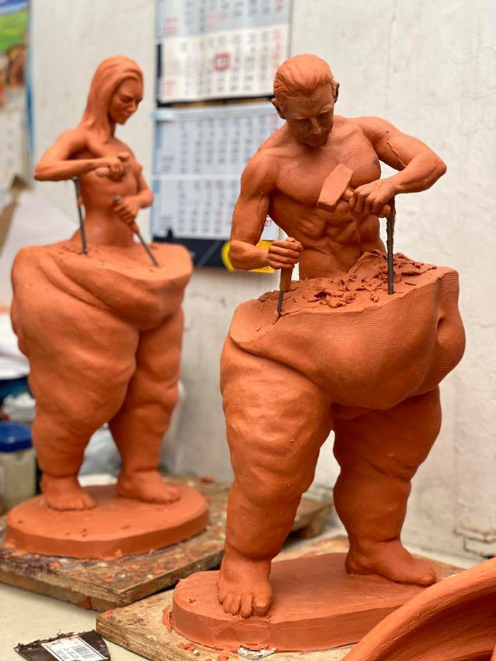 Liposculpture work of art