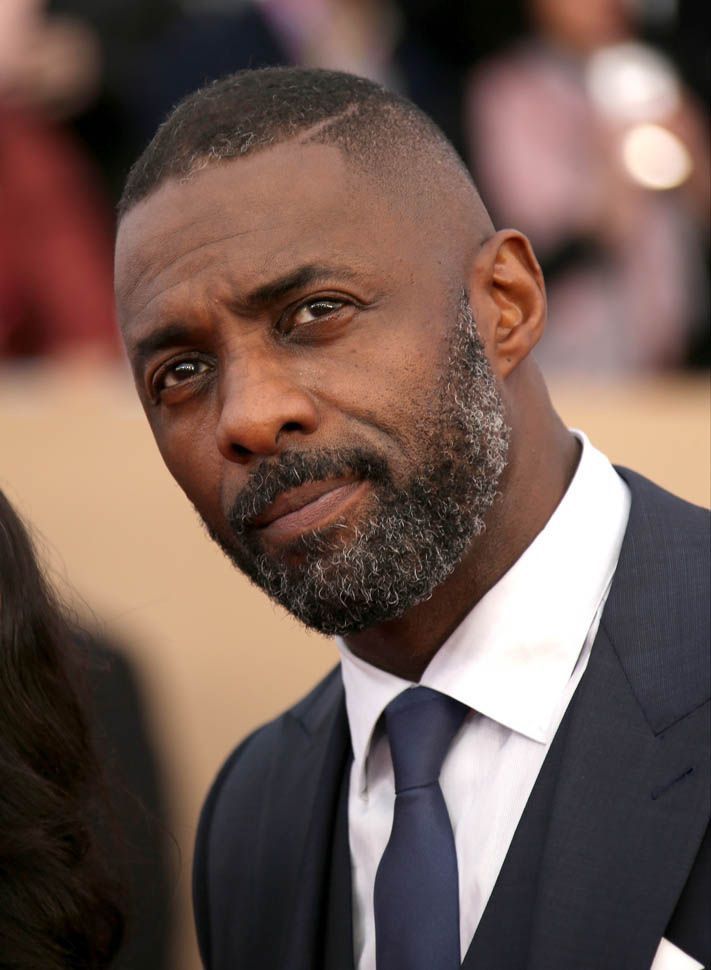 Actor Idris Elba with a fade haircut