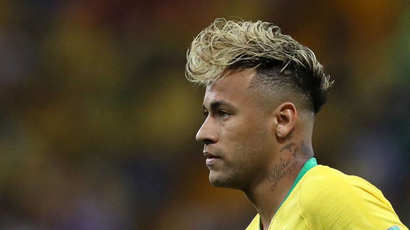 Neymar with a mohican fade haircut Neymar with a mohican fade haircut