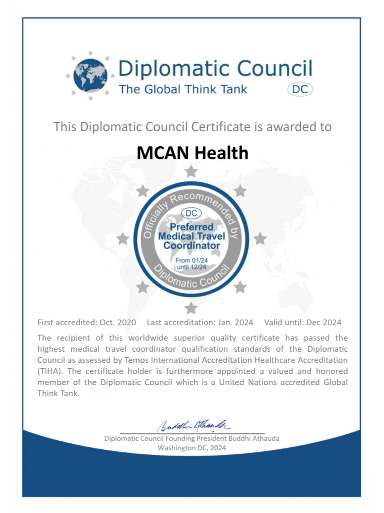 MCAN Health Accreditation Certificate