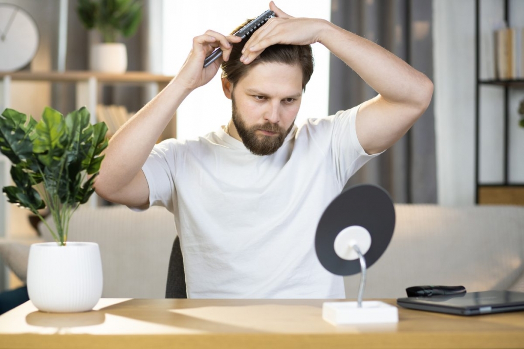 shower hair loss daily comb test