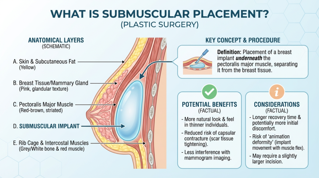 Submuscular Placement