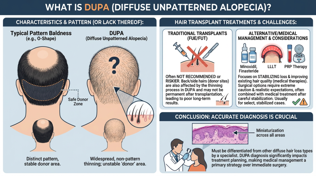 DUPA Diffuse Unpatterned Alopecia