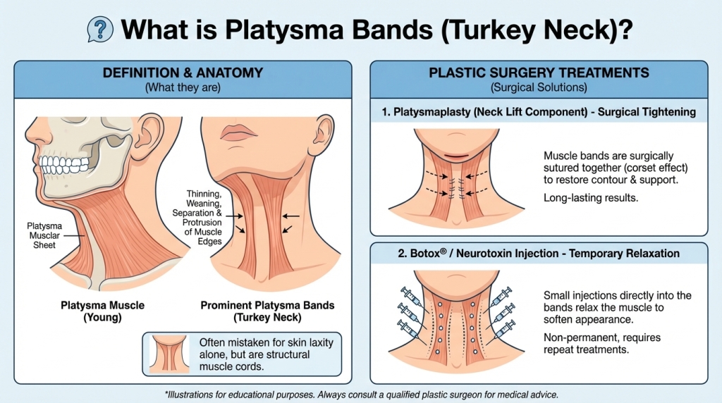 Platysma Bands Turkey Neck