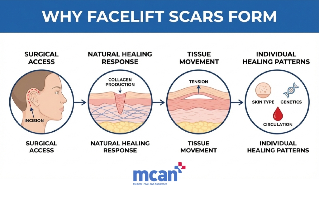 EN Why Facelift Scars Form