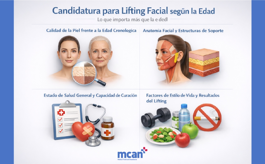 Candidatura al Lifting facial según la edad: lo que importa más que el número