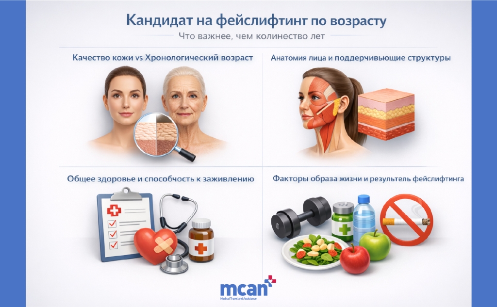 Кандидатность на Подтяжку лица по возрасту: что важнее, чем число