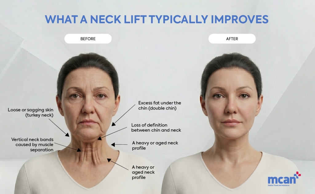 What a Neck Lift Typically Improves