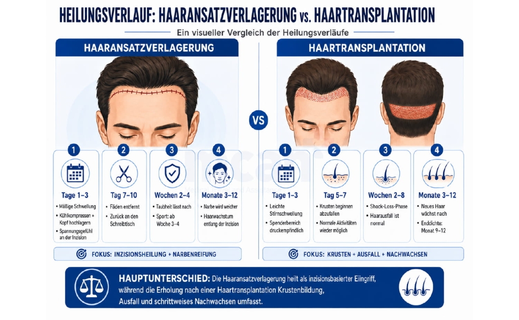 Difference Between Hairline Lowering Surgery and Hair Transplant Recovery Tim de
