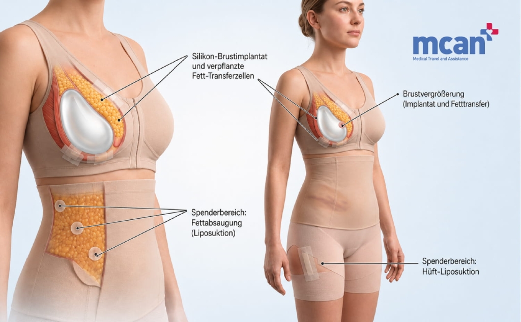 Hybride Brustvergrößerung: Implantate kombiniert mit Eigenfetttransfer 4 Recovery After Hybrid Breast Augmentation de 2 Recovery After Hybrid Breast Augmentation de 2