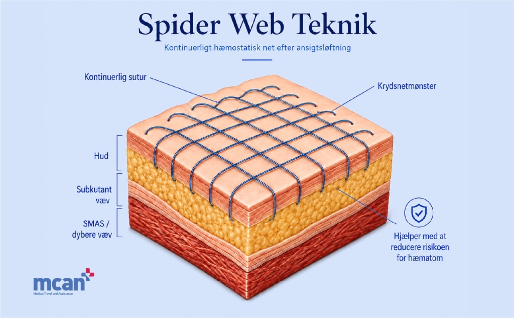 Hvad er spider web-teknikken (hæmostatisk net) ved et facelift? 2 What Is the Spider Web Technique Hemostatic Net da What Is the Spider Web Technique Hemostatic Net da