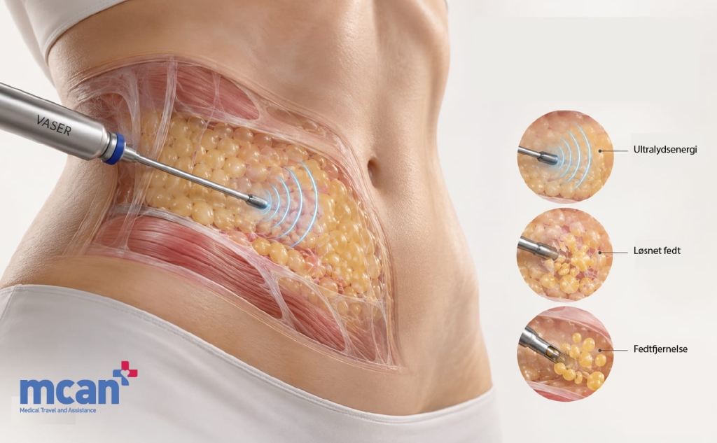 VASER Lipo vs. Mavepladastik: hvilken operation giver en varigt flad undermave? 2 What Is VASER Lipo VASER Liposuction da What Is VASER Lipo VASER Liposuction da