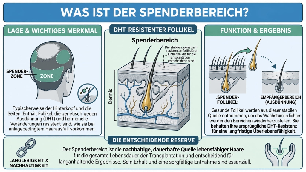 Spenderkapazitat, Deckung und Dichte: Das Dreieck der Haartransplantation erklart 2 donor area 2 donor area 2