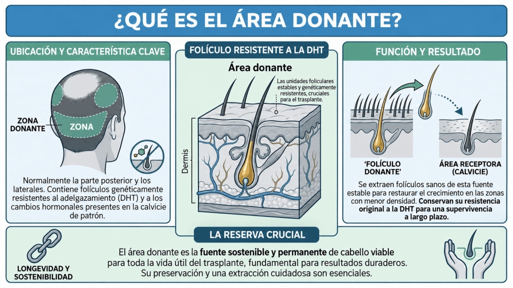 Capacidad donante, cobertura y densidad: el triangulo del trasplante capilar explicado 2 donor area 3 donor area 3