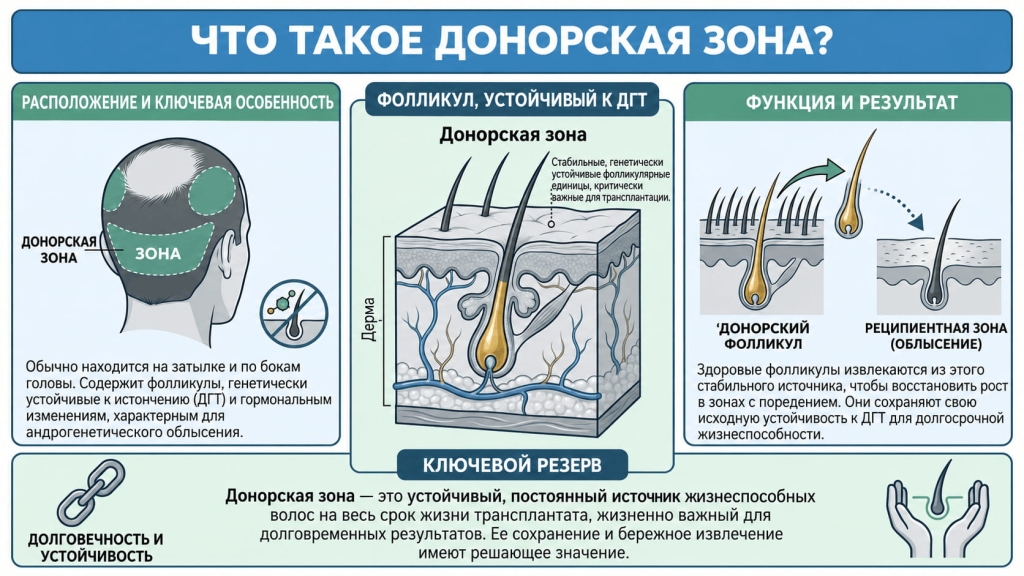 Донорский запас, покрытие и плотность: треугольник трансплантации волос 1 donor area 5 donor area 5
